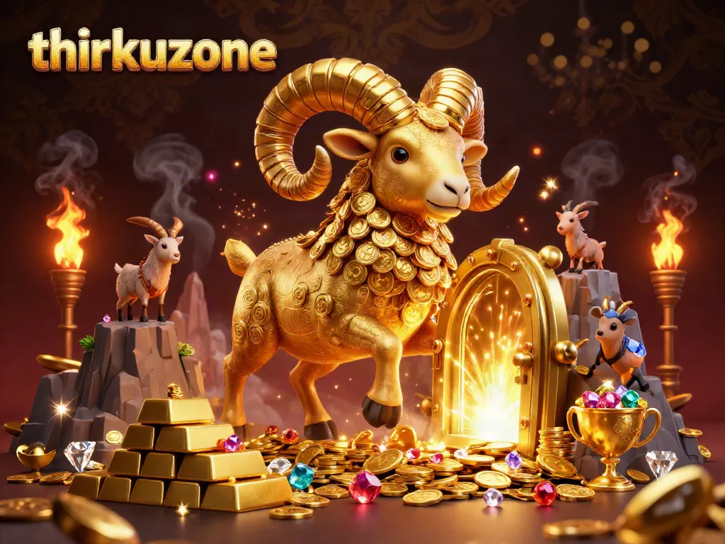Engage with thrilling gameplay at thrkuzone, featuring golden treasures and a dynamic scene of casino glory.