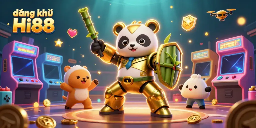 Engage in the exciting đăng ký Hi88 experience with a vibrant casino scene showcasing animated characters and gaming elements.