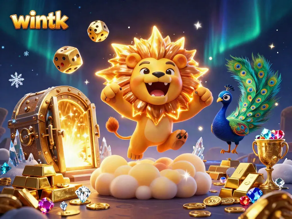 Experience the vibrant thrills of wintk casino with golden treasures and iconic gaming symbols.