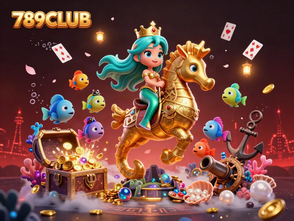 Join the excitement at 789CLUB with our vibrant underwater-themed casino gaming scene.